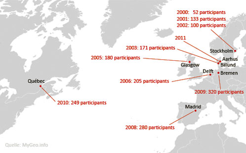 Graphic: Location and Number of Past Workshops